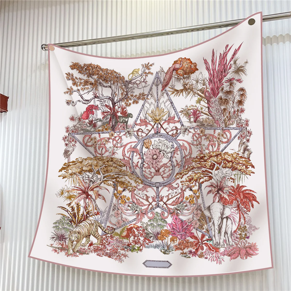  90cm Brand Square Scarf Women Fashion Floral Twill Silk Scarf Shawl Hijab Luxury Bandana Foulard Neckerchief Head Scarf For Lady
