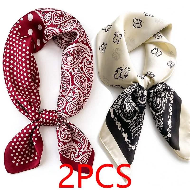  Luxury Silk Scarf Neckerchief Women's Silk Square Scarf Purse Scarf for Women Designer Silk Headscarf SJ01