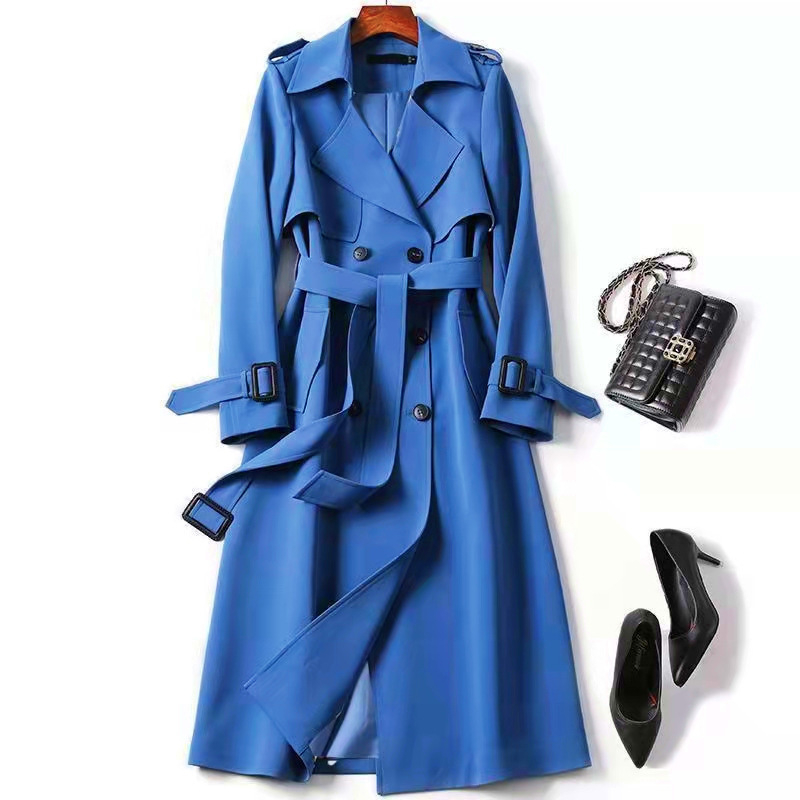 British-style Over-the-knee Coat Over-the-knee Outerwear
