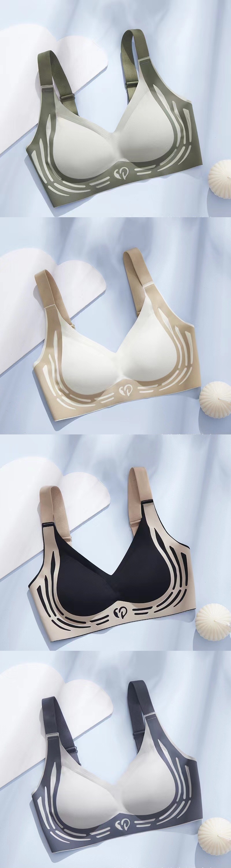  Plus-size Sports Bra With Soft Support Adjustment