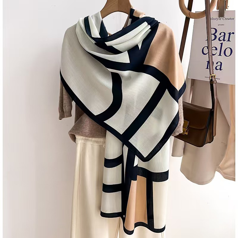 Color Matching Fashion Scarf Scarf Thin Warm Scarf Talma