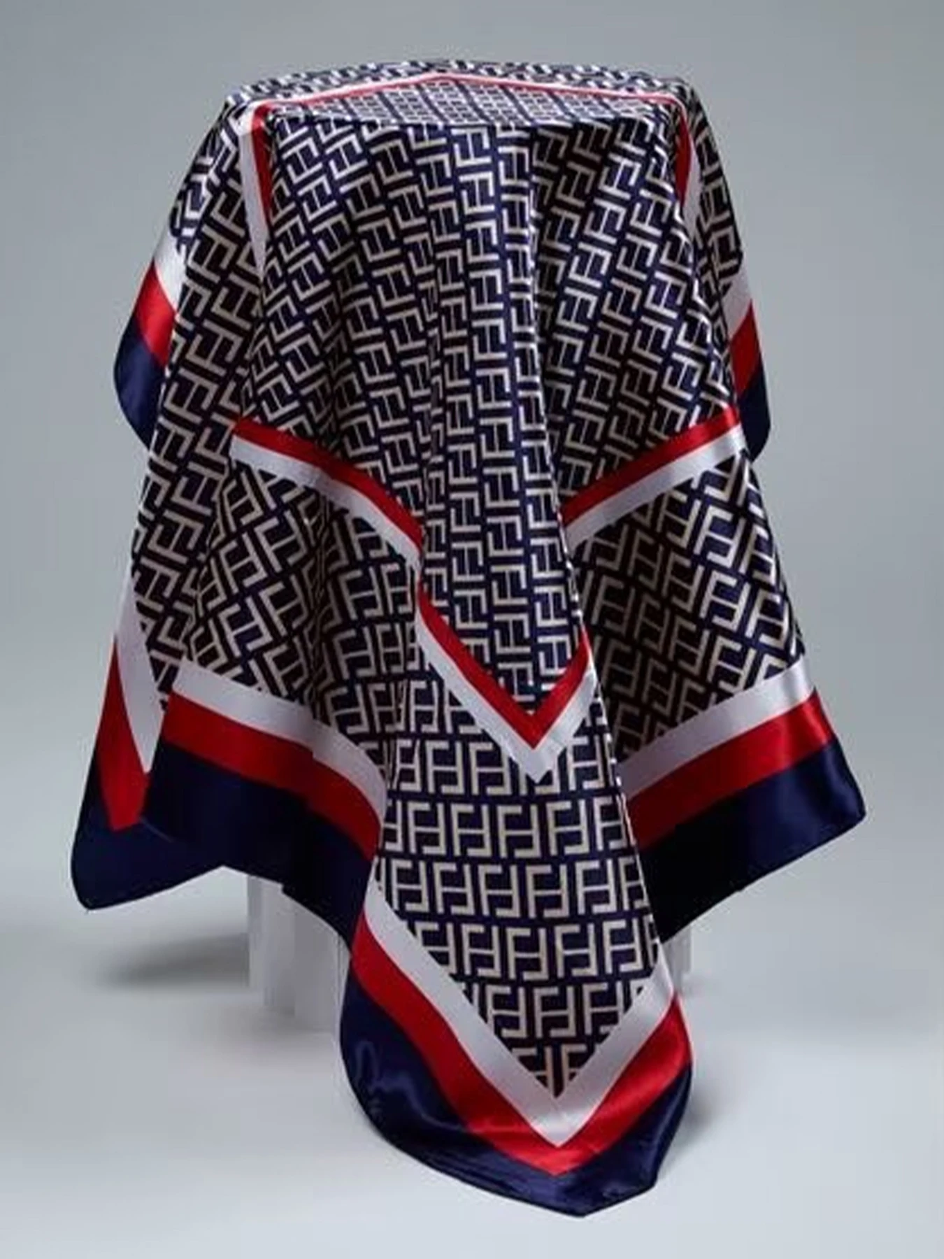  90cm Femme Large Square Silk Scarf for Women New Spring and Summer High-End Korean Style Versatile Thin Scarf Shawl Accessories