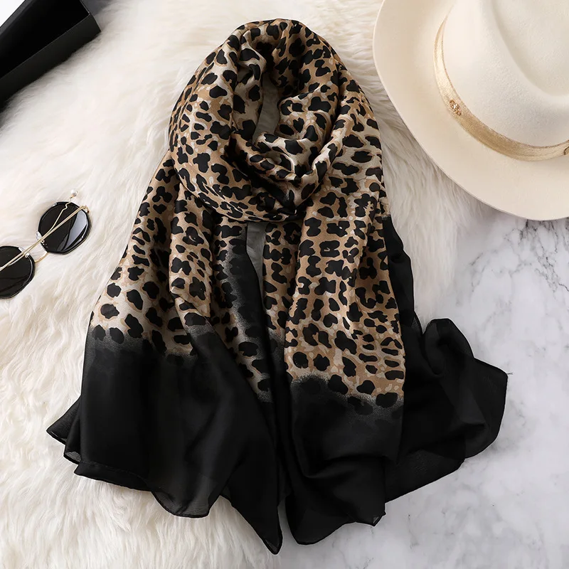  100% Natural Silk Scarf Women Luxury Brand Digital Print Flowers Silk Pashmina Shawl Female Long Bandana Foulard 2020 Oversize