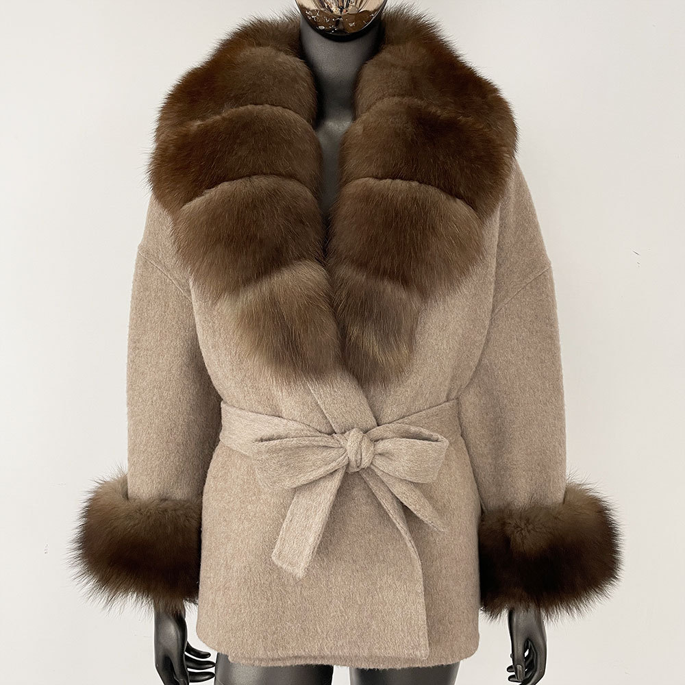 Khaki add Faux Mink