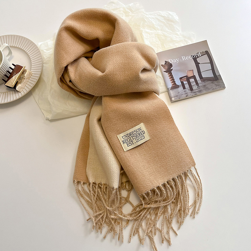  Double-sided Artificial Cashmere Scarf Women's Winter Warm Couple