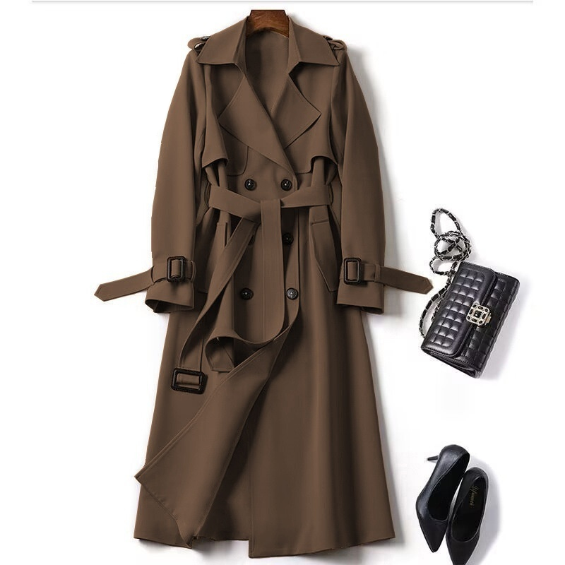  British-style Over-the-knee Coat Over-the-knee Outerwear