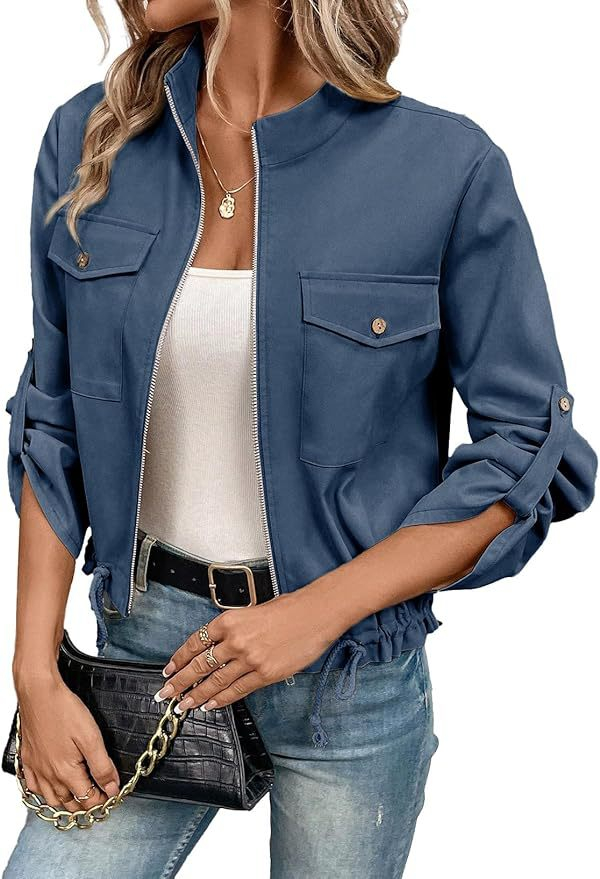  Women's Solid Color Long Sleeves Coat