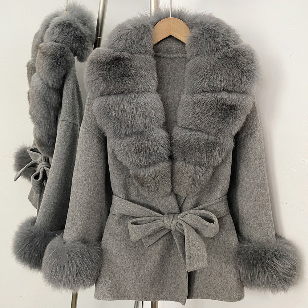 Gray With Sleeve Fur