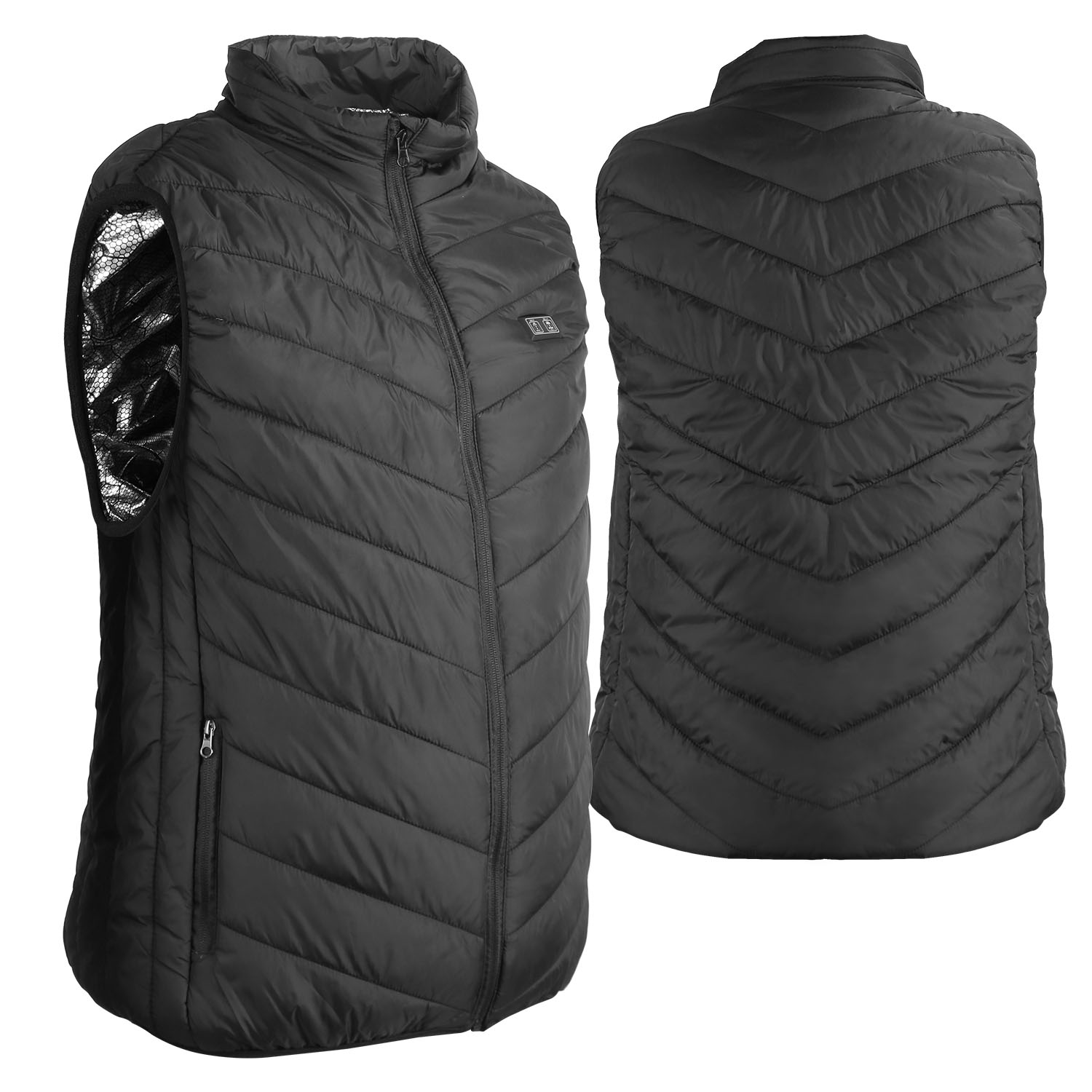  1Pc Heated Vest Electric USB Jacket Men Women Heating Coat Thermal Body Warmer Wear With 3 Temperature Levels