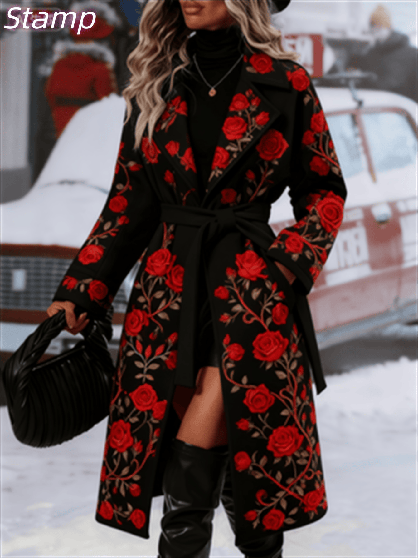  Women's Fashionable And Comfortable Printed Casual Long Coat