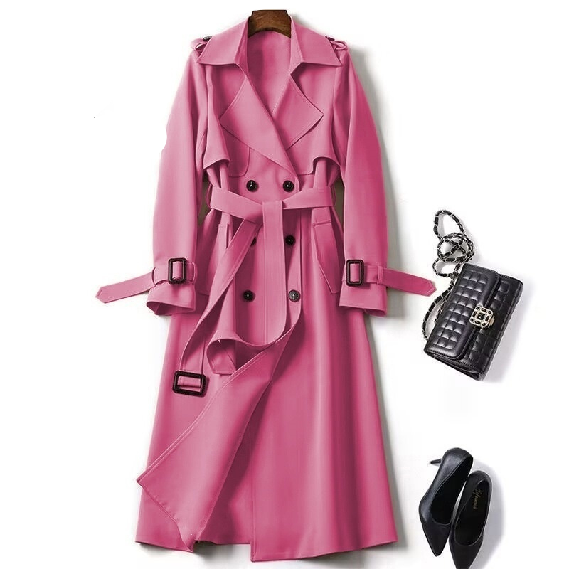  British-style Over-the-knee Coat Over-the-knee Outerwear