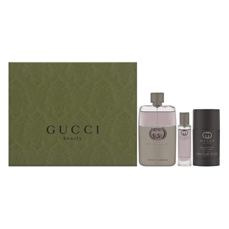 GUCCI GIFT/SET GUCCI GUILTY 3 PCS. (3. By GUCCI For MEN (Fragrance)