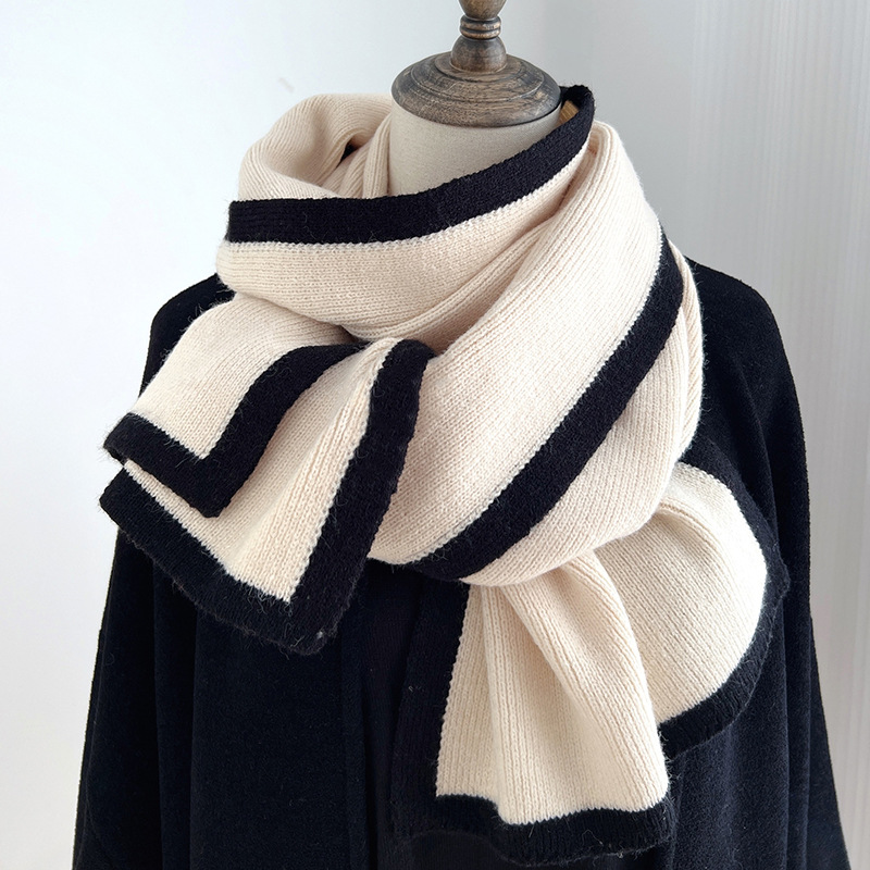  Color Matching Scarf Knitted Wool Scarf