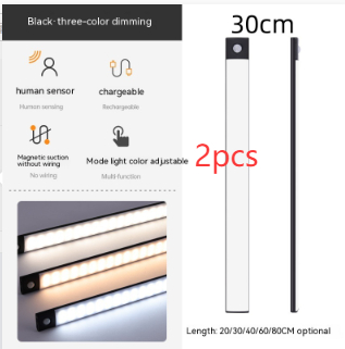 Smart Infrared Sensor Lamp Wireless Magnetic Long Cabinet Light With Rechargeable Hallway Wardrobe