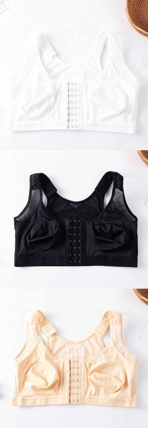  Foreign Trade Front Buckle Closed Sports Bra Plus Size