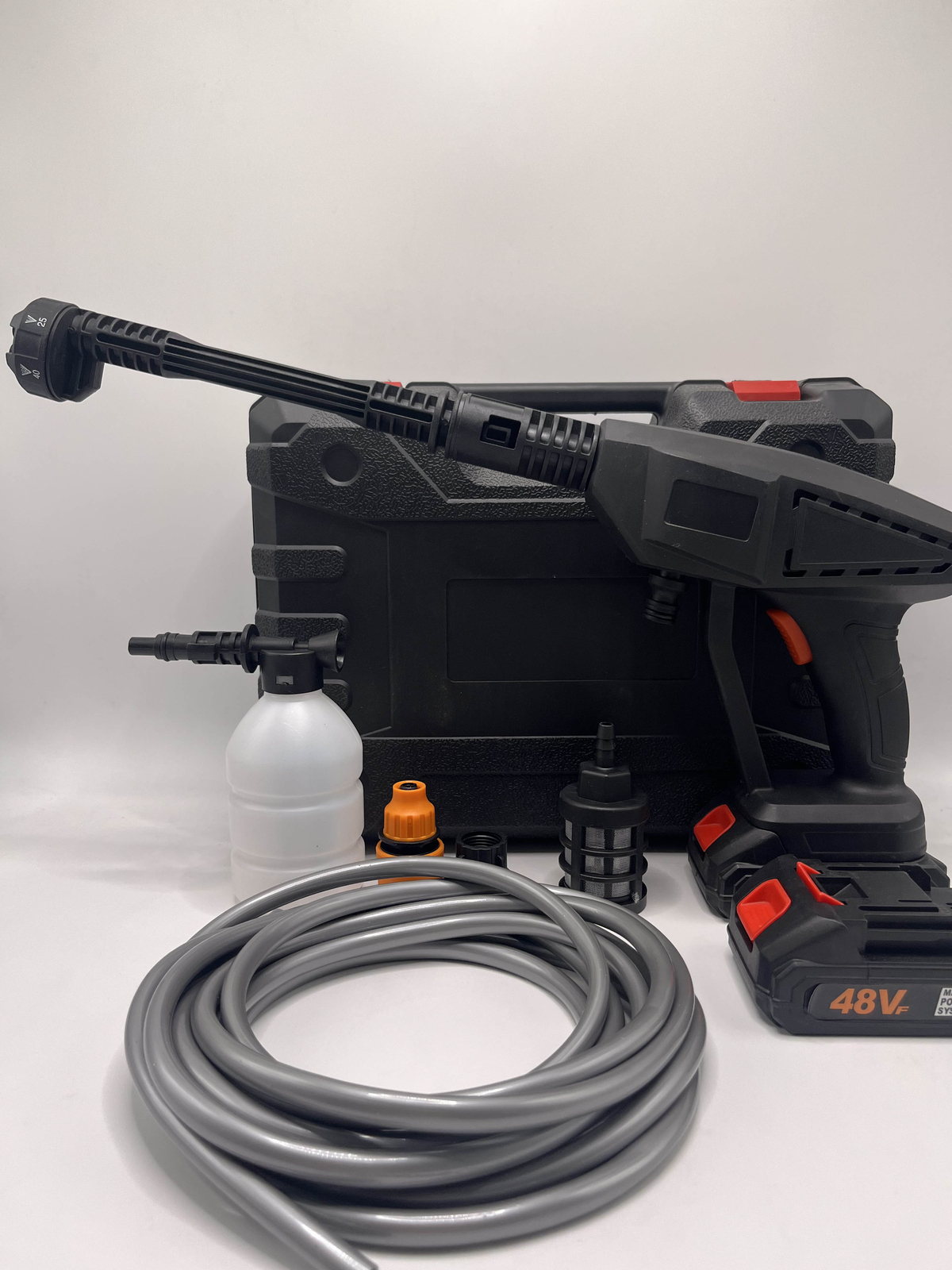 2 Battery Cordless Car Washer W Box High Pressure Cleaner Gun Jet Water Washer