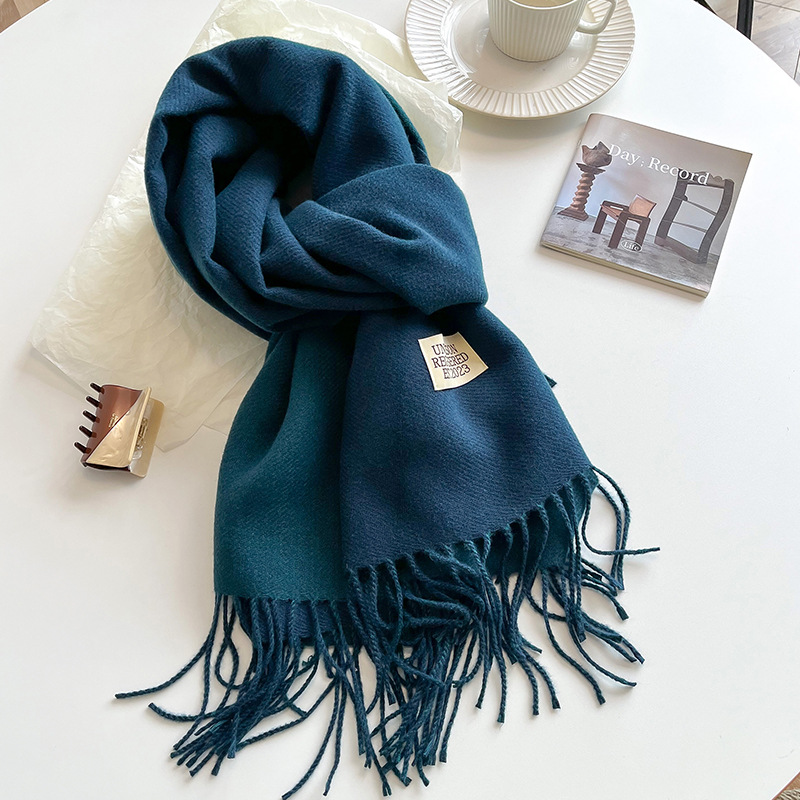  Double-sided Artificial Cashmere Scarf Women's Winter Warm Couple