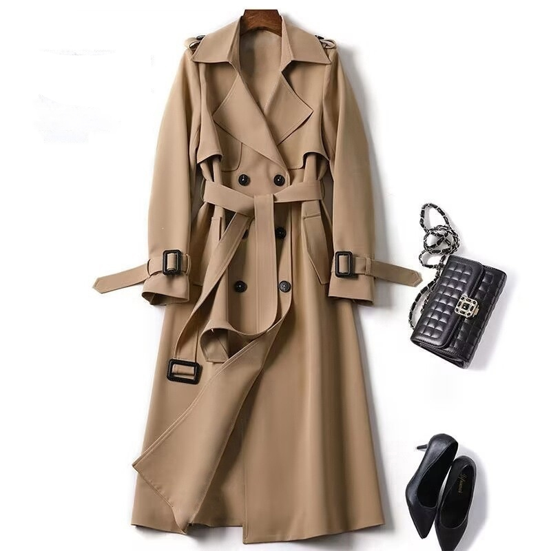 British-style Over-the-knee Coat Over-the-knee Outerwear
