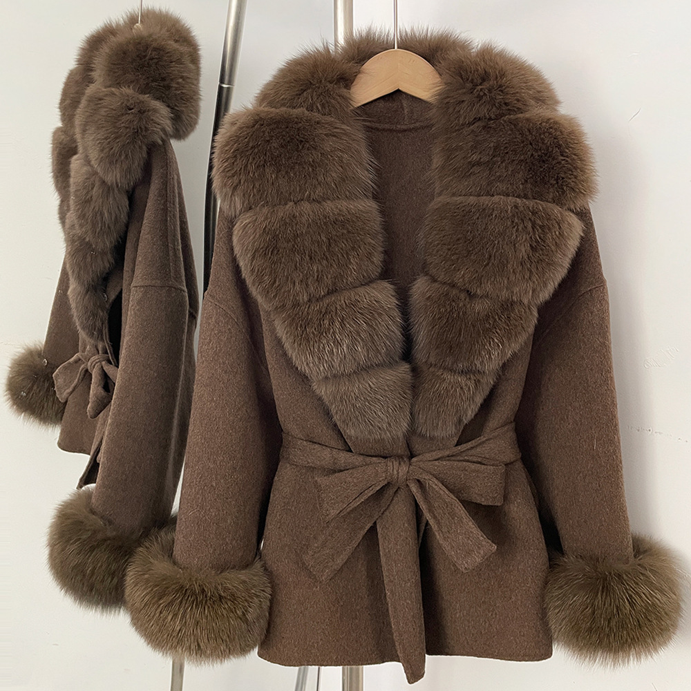 Coffee Color With Sleeve Fur