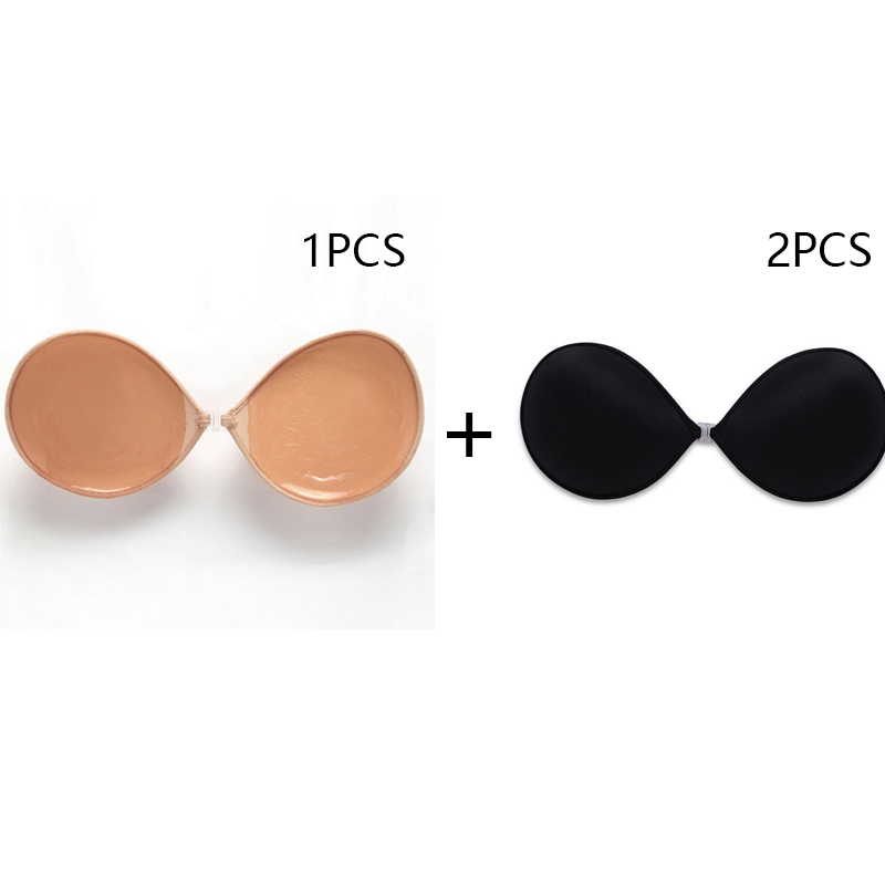  Breathable Seamless Push Up Strapless Invisible One Piece Silicone Bra