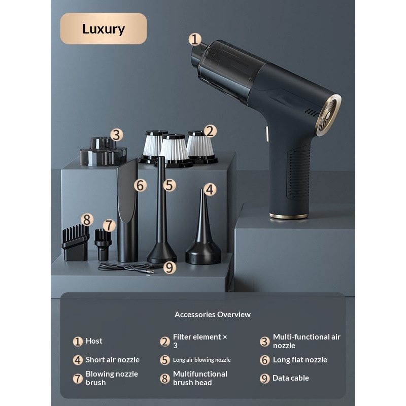 Handheld Small Wireless Car Cleaner Strong Blow Suction Dual Function Machine Car Large Suction