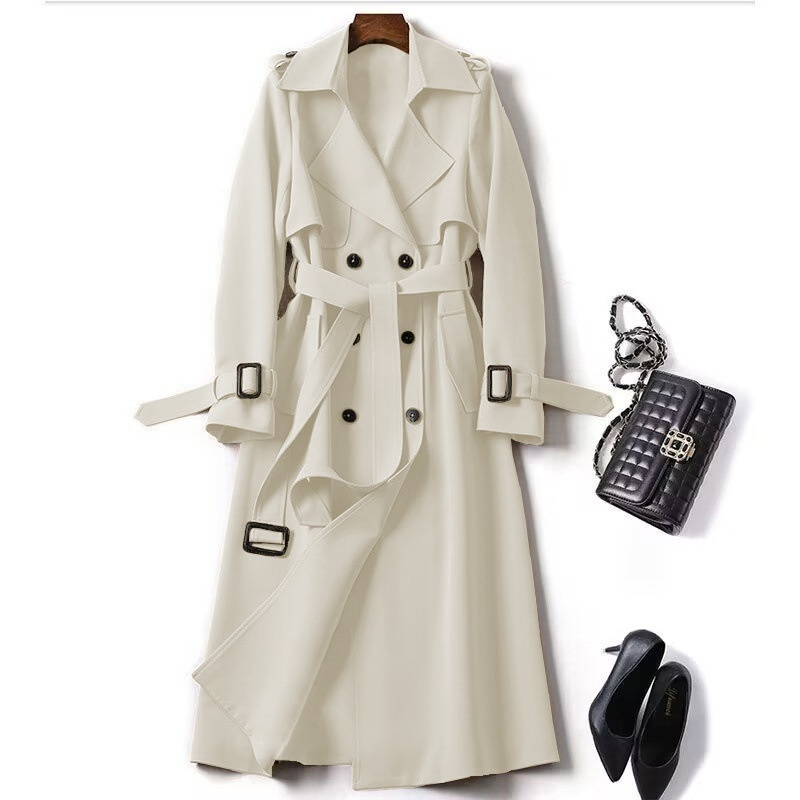  British-style Over-the-knee Coat Over-the-knee Outerwear