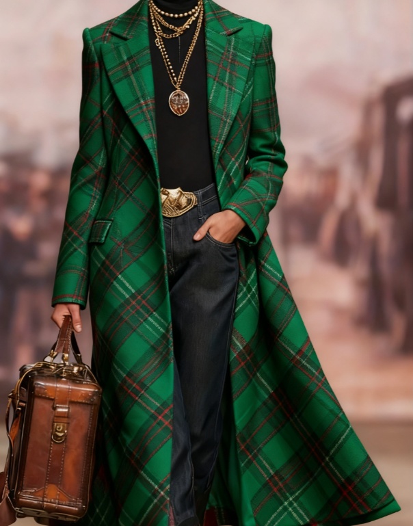  Retro-modern Casual Style Long Suit Coat