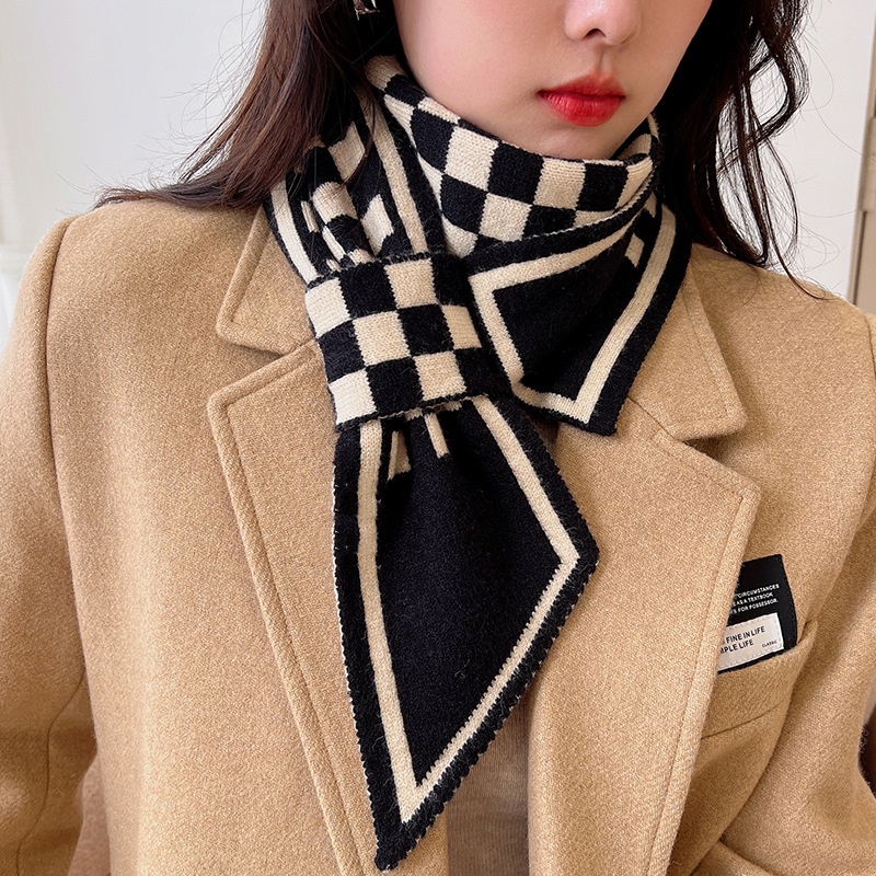  Thousand Bird Lattice Small Scarf Female Autumn And Winter Korean Version Of Everything