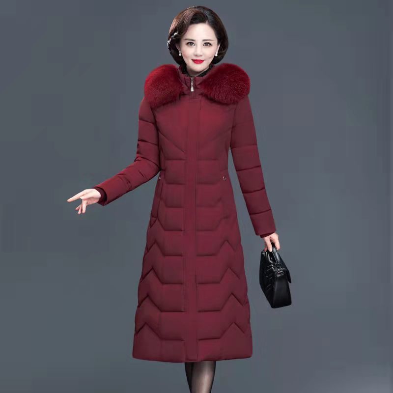  Long Over-the-knee Fat Mom's Padded Coat