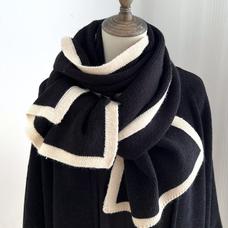  Color Matching Scarf Knitted Wool Scarf