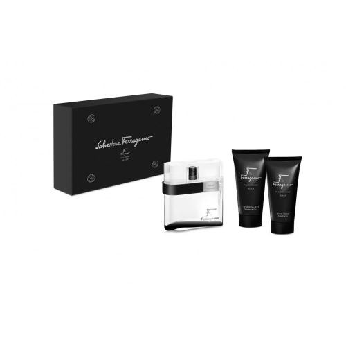 FERRAGAMO GIFT/SET FERRAGAMO (F( BLACK 3 PCS. [3.4 FL By FERRAGAMO For MEN (Fragrance)