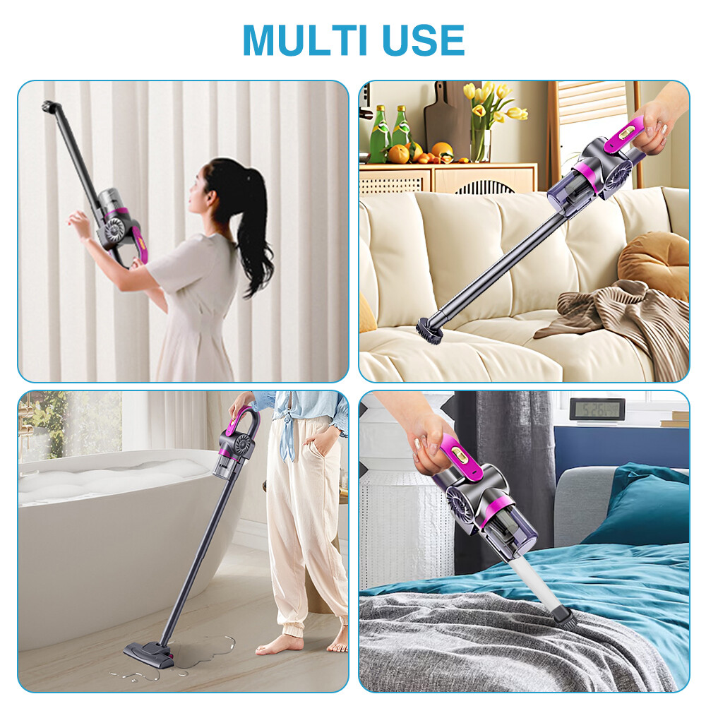 Handheld Vacuum Cleaner 3 In 1 Stick Handstick Vac Bagless Cordless Lightweight
