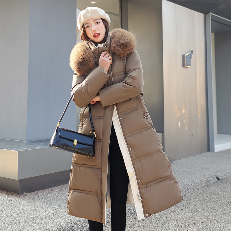Coffee color fur collar